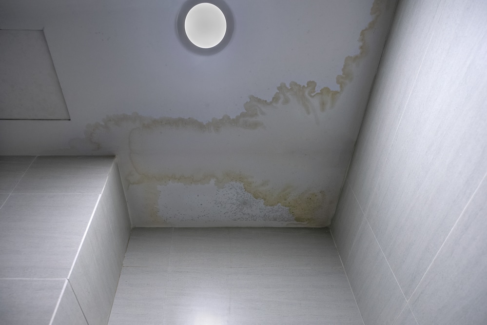 ceiling leak stain