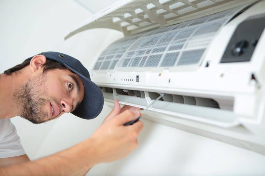 Installing air conditioning unit