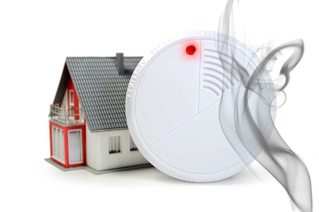 smoke alarm with house